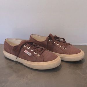 Superga brown leather classic sneaker